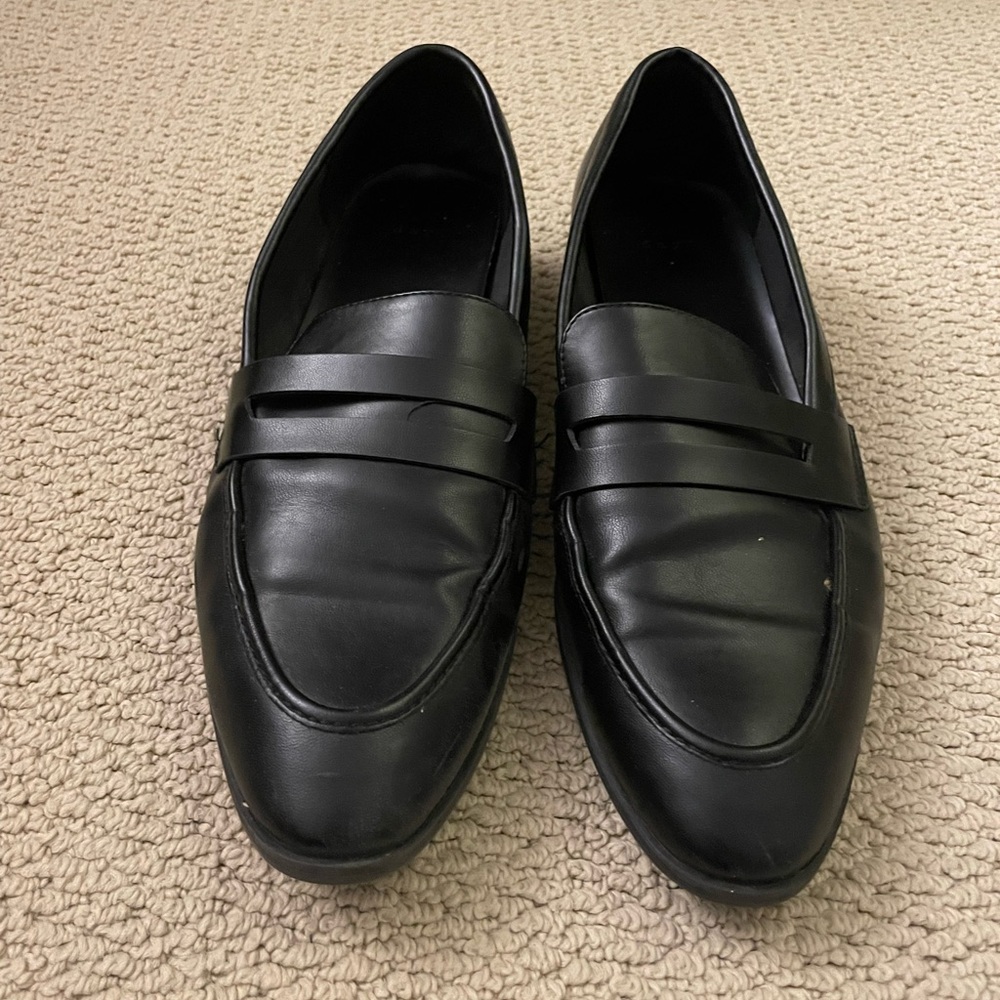 Black loafers